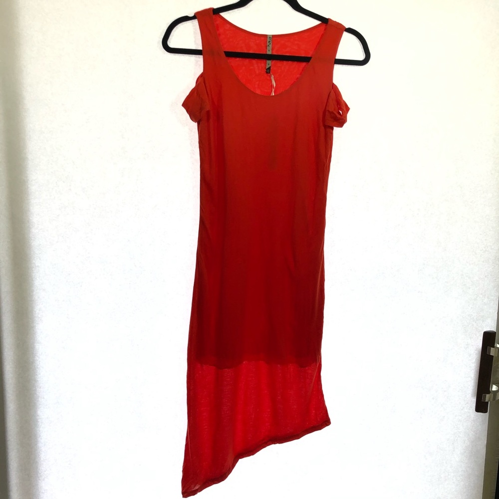 3olives by ZOA orange asymmetrical dress XS